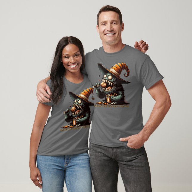 Camiseta Vintage Halloween Candy Monster (Unisexo)