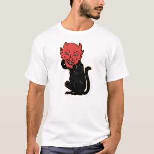 Camiseta Vintage Halloween - diablo del gato negro