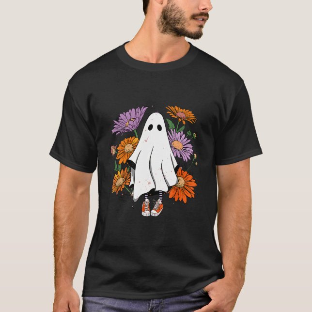 Camiseta Vintage Halloween disfraz Retro Cute Floral (Anverso)