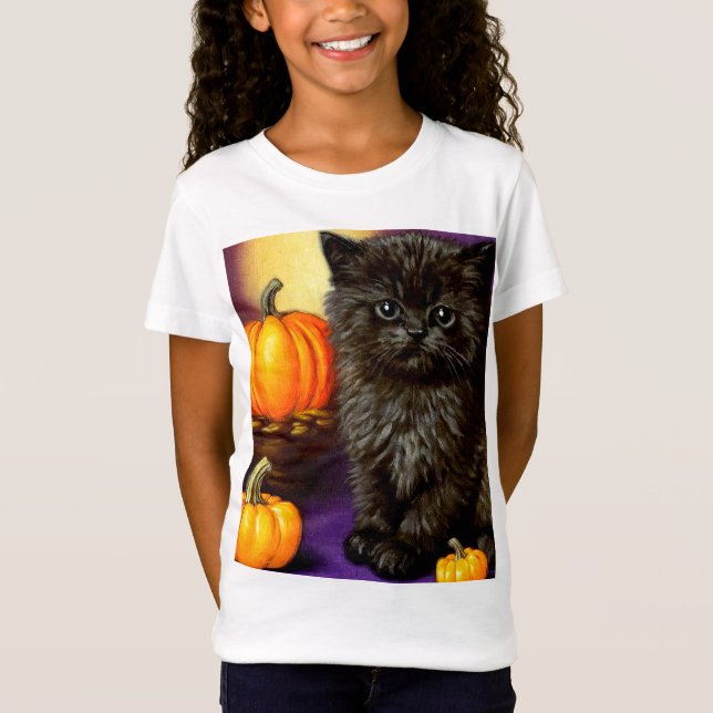 Camiseta Vintage Halloween Kitten (Anverso)