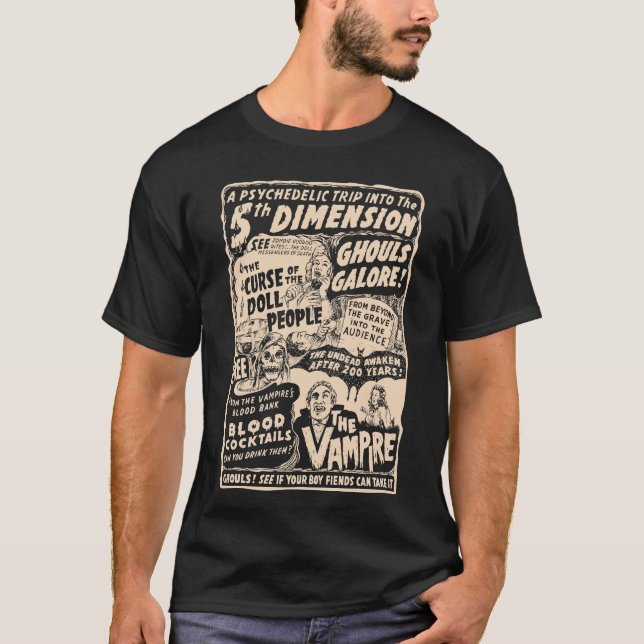 Camiseta Vintage Halloween Psiquedlic Vampil People (Anverso)