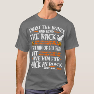 Camiseta Vintage Halloween Scary Black Cat Jackolantern WIT