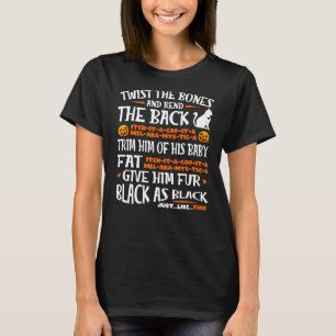 Camiseta Vintage Halloween Scary Black Cat Jackolantern WIT