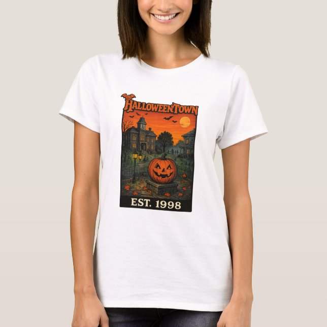 Camiseta Vintage Halloweentown Retro Pumpkin T-Shirt | Spoo (Anverso)