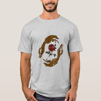 Camiseta Vintage Hands Holding Rose Graphic T-Shirt 