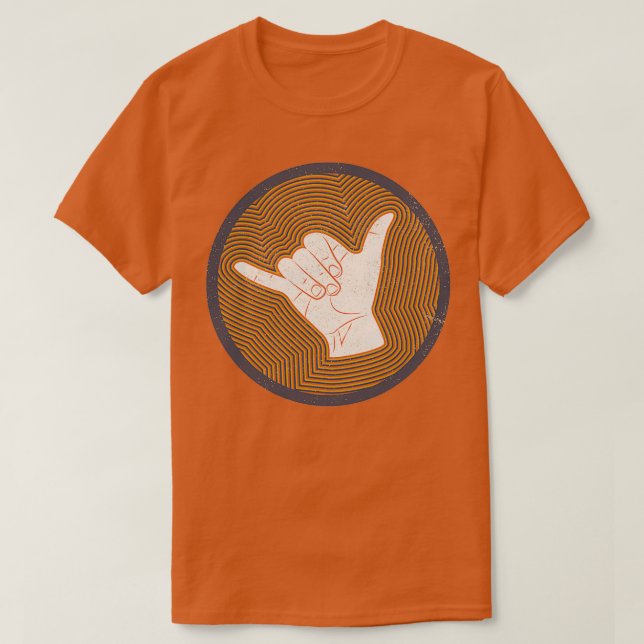 Camiseta Vintage Hang Loose Shaka Hand (Diseño del anverso)