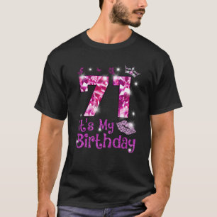 Camiseta Vintage Happy 71 Es mi cumpleaños, labios de la co