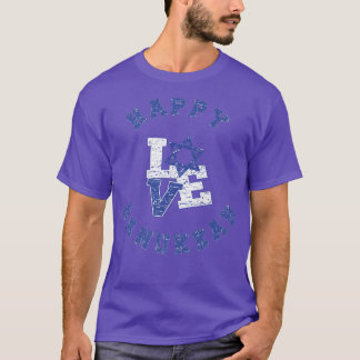 Camiseta Vintage Happy Hanukkah Love, bandera israelí 