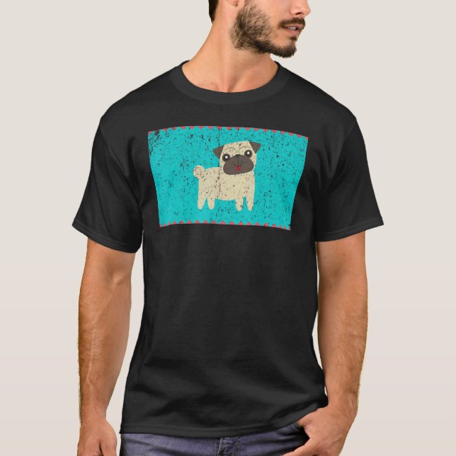 Camiseta Vintage Happy Pug Face Mask (Anverso)