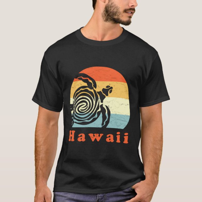 Camiseta Vintage Hawai Tribal Sea Turtle Hawaii Vacaciones  (Anverso)