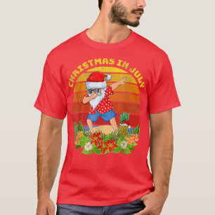 Camiseta Vintage Hawái Xmas Beach Dabbing Santa Christma