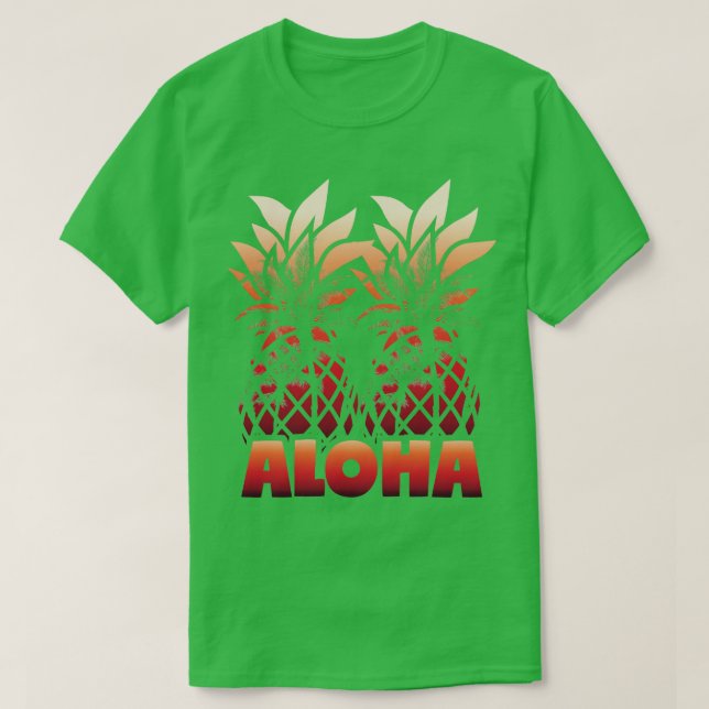 Camiseta Vintage Hawaii Aloha State Pineapple Hawaii (Diseño del anverso)