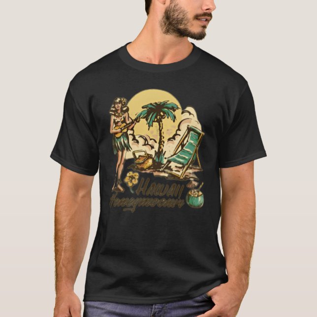 Camiseta Vintage Hawaii Honeymoon (Anverso)