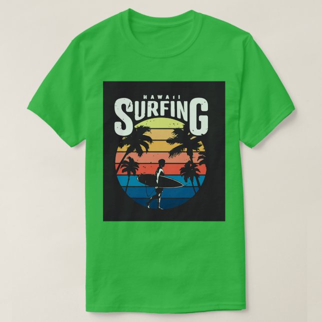 Camiseta Vintage hawaii surfing label (Diseño del anverso)