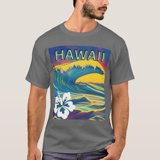 CAMISETA VINTAGE HAWAII SURFING LABEL 5 (Anverso)