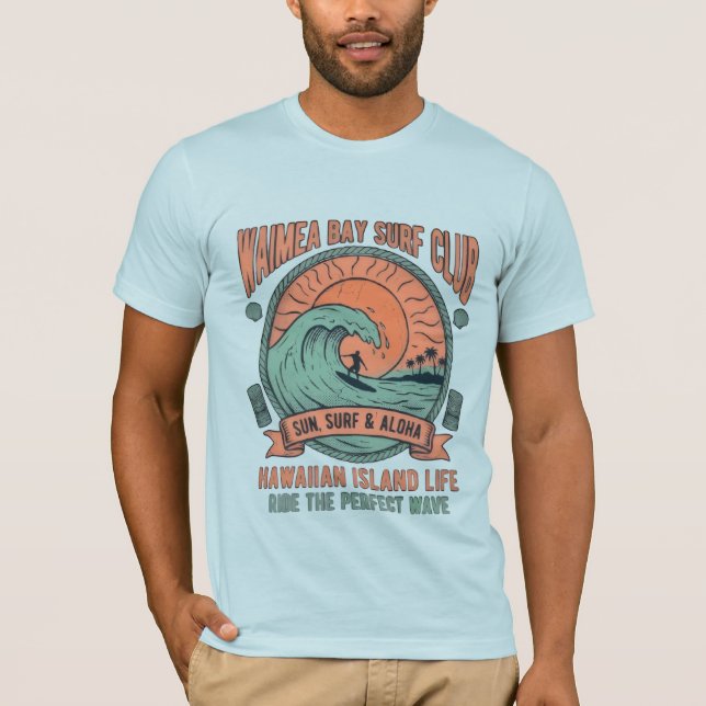 Camiseta Vintage Hawaii Tiki Surf  (Anverso)