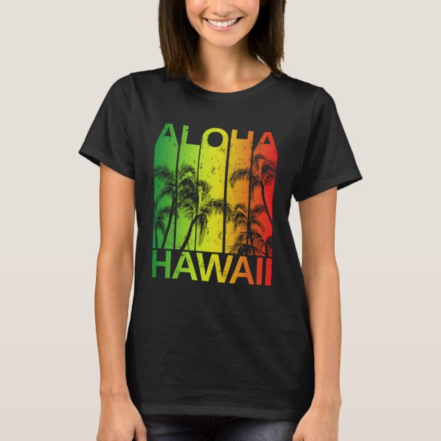 Camiseta Vintage Hawaiian Islands Aloha (Anverso)