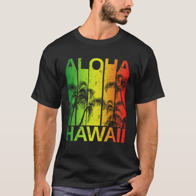Camiseta Vintage Hawaiian Islands Aloha (Anverso)