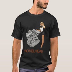 Camiseta Vintage Hd Motorcycle Vtwin Shovelhead Engine Retr