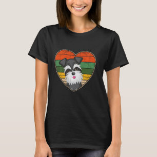 Camiseta Vintage He Schnauzer Dog Mom Dad Valentine Father 