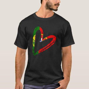Camiseta Vintage Heart Love Portugal Bandera portuguesa Por