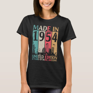 Camiseta Vintage Hecho En 1954 Ltd Edition 68 Años De Prese