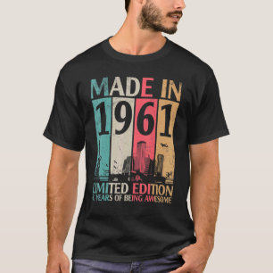 Camiseta Vintage Hecho En 1961 Ltd Edition 61 Años De Prese