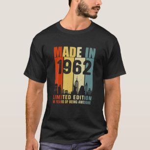 Camiseta Vintage Hecho En 1962 Edición Limitada 60 Años Ant
