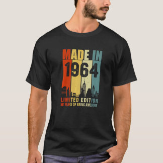 Camiseta Vintage Hecho En 1964 58 Años Asombroso