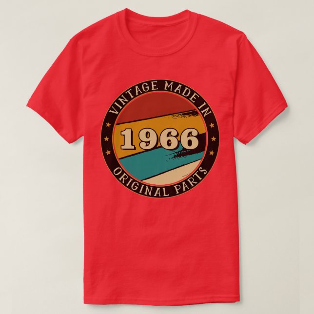 Camiseta Vintage Hecho En 1966 (Diseño del anverso)