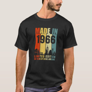 Camiseta Vintage Hecho En 1966 56 Años Asombroso