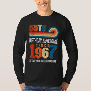 Camiseta Vintage Hecho En 1967 55º Cumpleaños La Leyenda Er