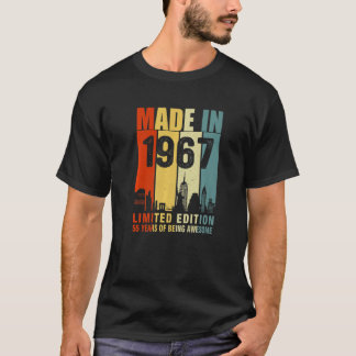 Camiseta Vintage Hecho En 1967 55 Años Asombroso
