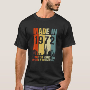 Camiseta Vintage Hecho En 1972 Edición Limitada 50 Años A
