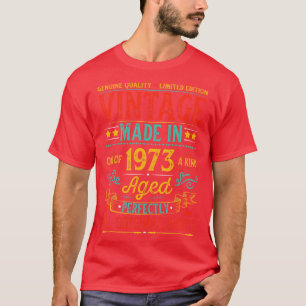 Camiseta Vintage Hecho En 1973 Cumpleaños