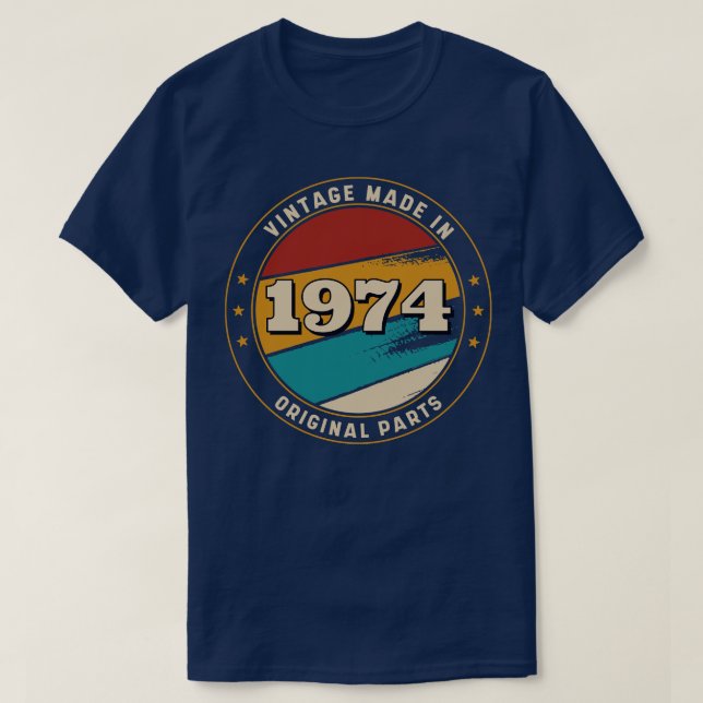 Camiseta Vintage hecho en 1974 (Diseño del anverso)