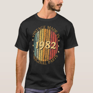 Camiseta Vintage hecho en 1982 40º cumpleaños piezas origin