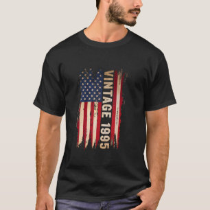 Camiseta Vintage hecho en 1995 Bandera Americana 30 cumplea
