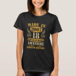 Camiseta Vintage hecho en 2007 Funny 18th Birthday 18 Years<br><div class="desc">Vintage hecho en 2007 Funny 18th Birthday Hombres de 18 años</div>
