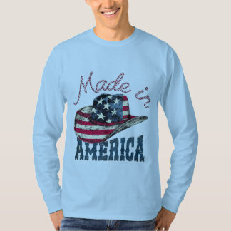 Camiseta Vintage Hecho en América Sombrero de Vaquero Patri