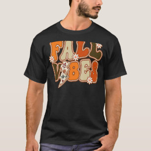 Camiseta Vintage Hello Fall Floral Groovy Fall Vibes otoño