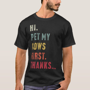 Camiseta Vintage Hi Mascota My Cow Primero Gracias A Las Va