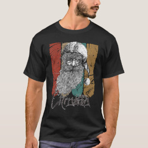Camiseta Vintage Hipster Santa Claus Xmas Retro Santa Chris