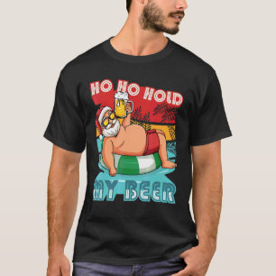 Camiseta Vintage Ho Ho Ho Hold Surfer Santa Navidades In