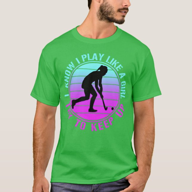 Camiseta Vintage Hockey Girl girl (Anverso)