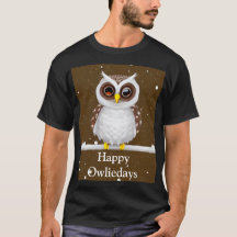 Camiseta Vintage Holiday Snow Owl