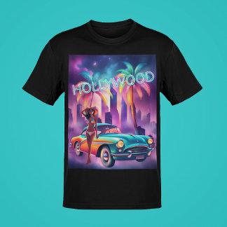 Camiseta Vintage HOLLYWOOD Woman in Bikini Classic Art