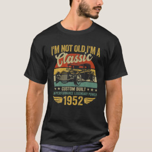 Camiseta Vintage Hombres 1952 Cumpleaños Retro 70 Cumpleaño