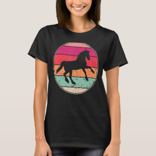Camiseta Vintage Horse Retro Caballo Silhouette Animal 70s