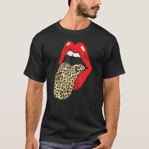 Camiseta Vintage Hot Lips Leopardo Tonga Cheetah Trendy Ani